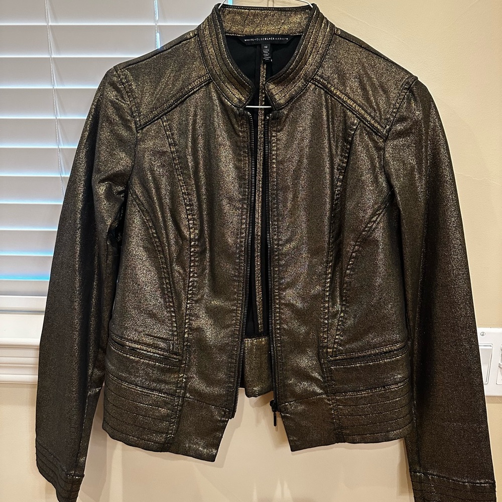 White House Black Market jacket. Black/Gold..like new, size 12